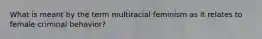 What is meant by the term multiracial feminism as it relates to female criminal behavior?