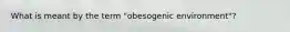 What is meant by the term "obesogenic environment"?