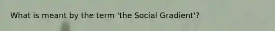 What is meant by the term 'the Social Gradient'?