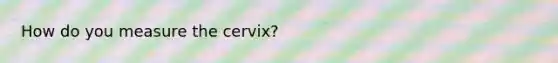 How do you measure the cervix?