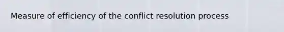 Measure of efficiency of the conflict resolution process