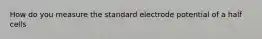 How do you measure the standard electrode potential of a half cells