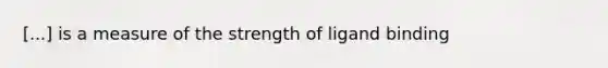 [...] is a measure of the strength of ligand binding