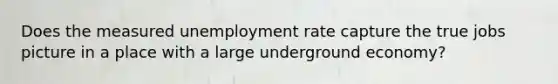 Does the measured unemployment rate capture the true jobs picture in a place with a large underground economy?