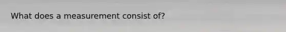 What does a measurement consist of?