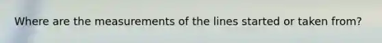 Where are the measurements of the lines started or taken from?