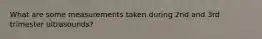 What are some measurements taken during 2nd and 3rd trimester ultrasounds?