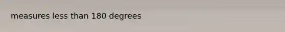 measures <a href='https://www.questionai.com/knowledge/k7BtlYpAMX-less-than' class='anchor-knowledge'>less than</a> 180 degrees