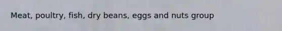 Meat, poultry, fish, dry beans, eggs and nuts group