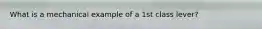 What is a mechanical example of a 1st class lever?