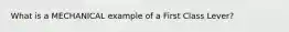 What is a MECHANICAL example of a First Class Lever?