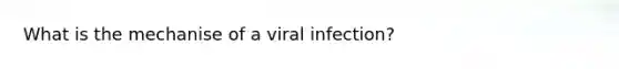 What is the mechanise of a viral infection?