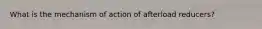 What is the mechanism of action of afterload reducers?