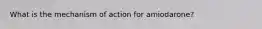 What is the mechanism of action for amiodarone?
