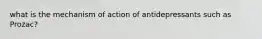 what is the mechanism of action of antidepressants such as Prozac?