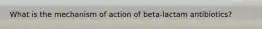 What is the mechanism of action of beta-lactam antibiotics?