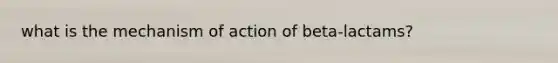 what is the mechanism of action of beta-lactams?