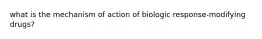 what is the mechanism of action of biologic response-modifying drugs?