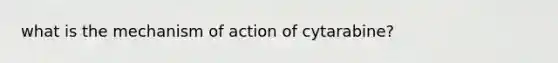 what is the mechanism of action of cytarabine?