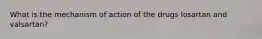 What is the mechanism of action of the drugs losartan and valsartan?
