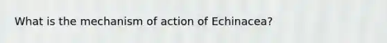 What is the mechanism of action of Echinacea?