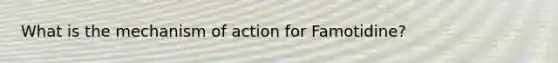 What is the mechanism of action for Famotidine?