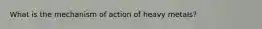 What is the mechanism of action of heavy metals?