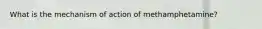 What is the mechanism of action of methamphetamine?
