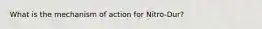 What is the mechanism of action for Nitro-Dur?