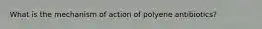 What is the mechanism of action of polyene antibiotics?