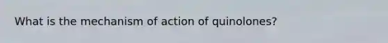 What is the mechanism of action of quinolones?