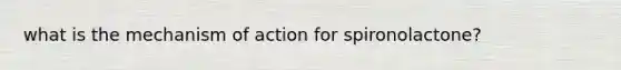 what is the mechanism of action for spironolactone?