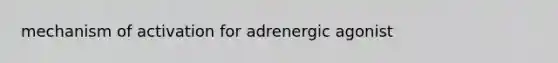 mechanism of activation for adrenergic agonist