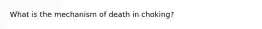 What is the mechanism of death in choking?