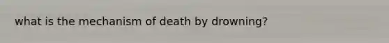 what is the mechanism of death by drowning?