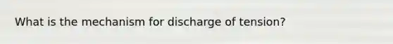 What is the mechanism for discharge of tension?