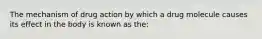 The mechanism of drug action by which a drug molecule causes its effect in the body is known as the: