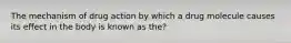 The mechanism of drug action by which a drug molecule causes its effect in the body is known as the?