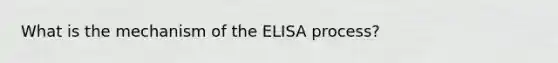 What is the mechanism of the ELISA process?