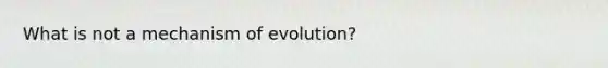 What is not a mechanism of evolution?