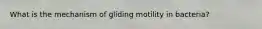 What is the mechanism of gliding motility in bacteria?