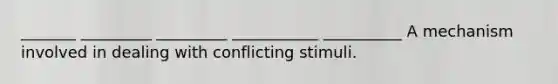 _______ _________ _________ ___________ __________ A mechanism involved in dealing with conflicting stimuli.