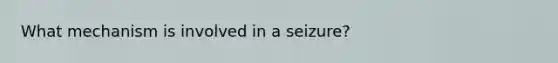 What mechanism is involved in a seizure?