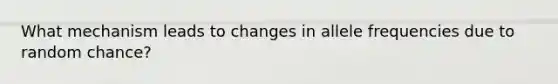 What mechanism leads to changes in allele frequencies due to random chance?