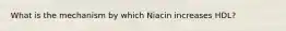 What is the mechanism by which Niacin increases HDL?