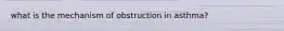 what is the mechanism of obstruction in asthma?