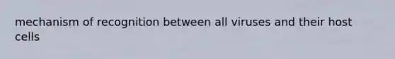 mechanism of recognition between all viruses and their host cells