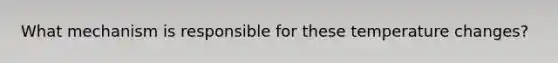 What mechanism is responsible for these temperature changes?