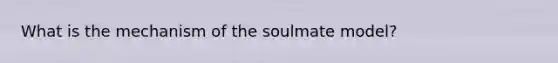 What is the mechanism of the soulmate model?