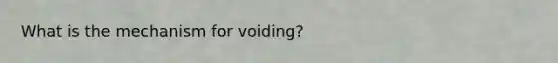 What is the mechanism for voiding?